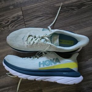 HOKA Men's Running Shoes - White and Blue